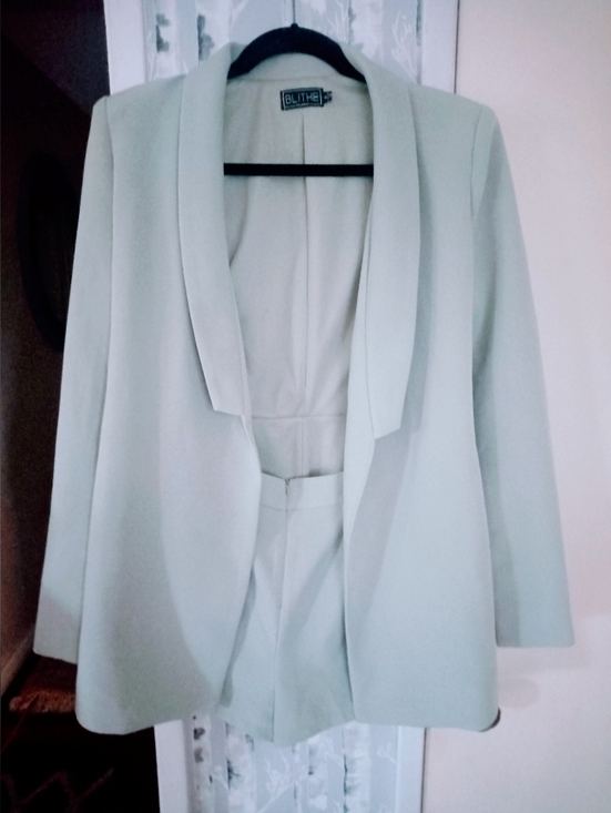 Blithe Jackets & Blazers - Blithe Los Angeles Blazer Jacket With Built In Shorts Seafoam Size S